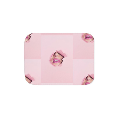 Soft and plush pink Sherpa blanket