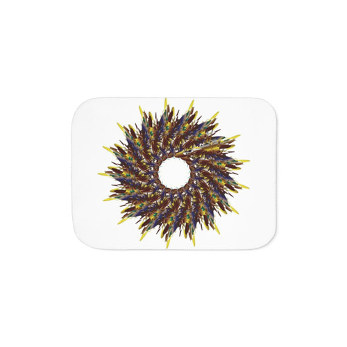 Cozy Sherpa Blanket with Vibrant Designer Pattern