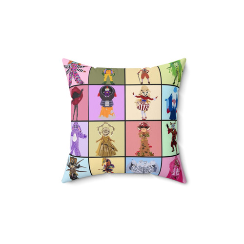 Masked Singer Season 4 Hand-Drawn Pillow