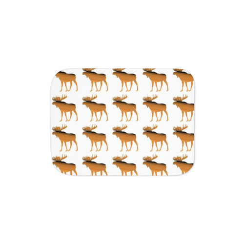 Moose Sherpa Blanket with Legendary Animal Design