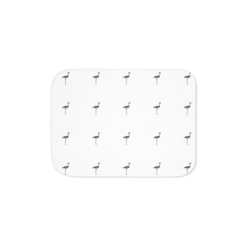 Legendary Animals Sherpa Blanket featuring a pink flamingo design