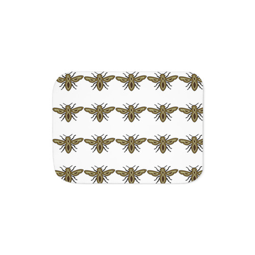 Legendary Animals Sherpa Blanket with Bee Design