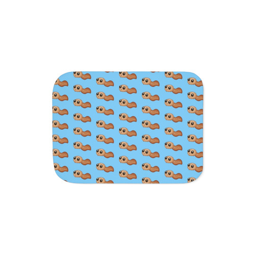 Cozy Brown Sherpa Blanket with Adorable Tadpole Pattern