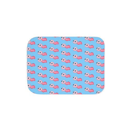 Red Tadpole Sherpa Blanket