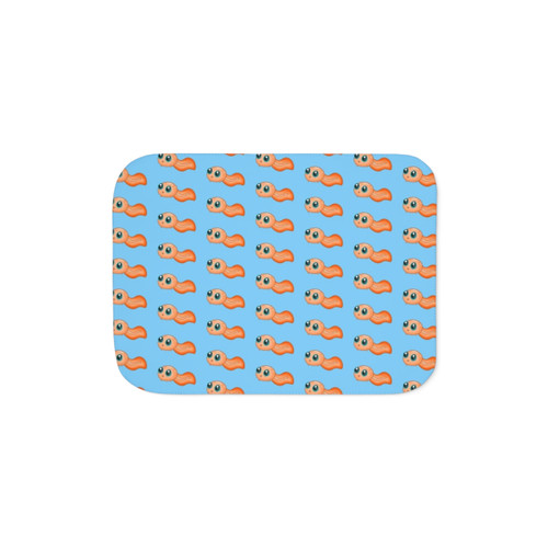 Orange Tadpole Sherpa Blanket
