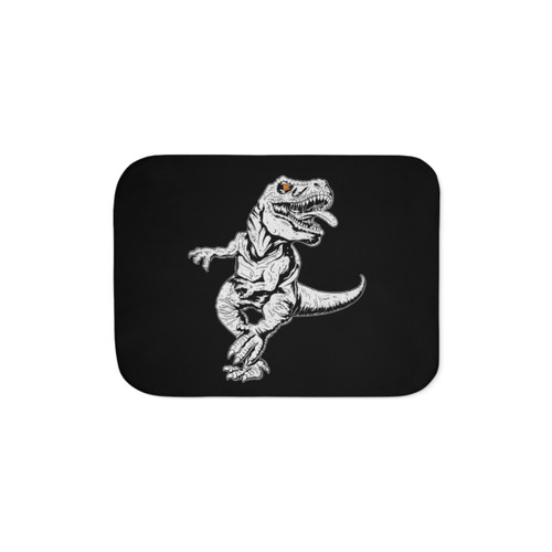 Dinosaur Lover's Roaring Tyrannosaurus Rex Sherpa Blanket