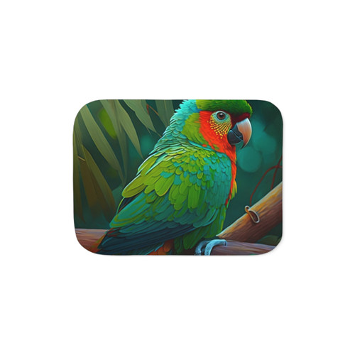 Tropical Parrot Sherpa Blanket