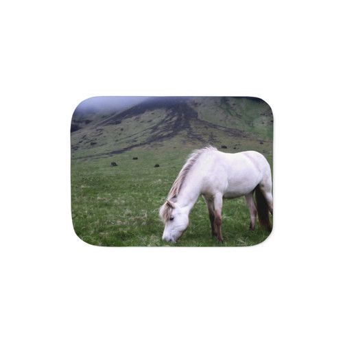 Sherpa blanket with horses and beautiful mane