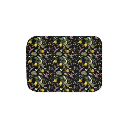 Midnight Floral Sherpa Blanket