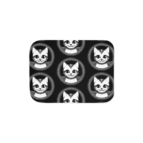 Legendary Cat Circular Logo Sherpa Blanket