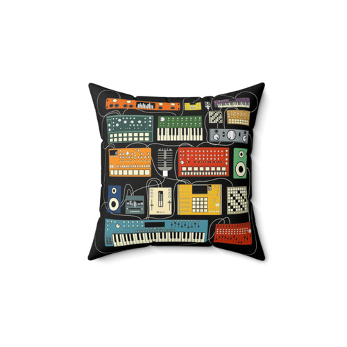 Synthesizer Fan Pillow - Electronic Music Musician Gift