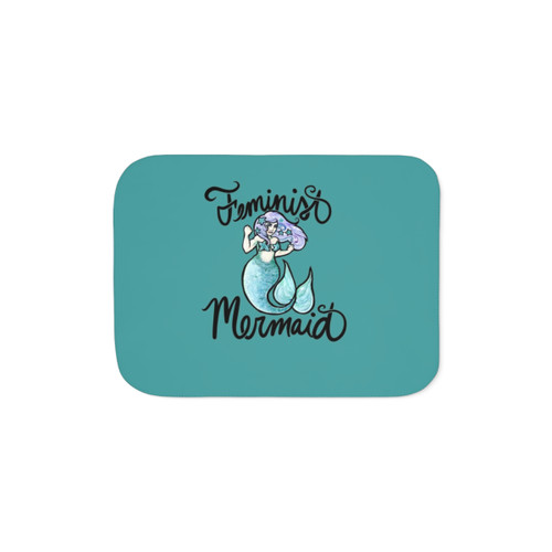 Feminist Mermaid Sherpa Blanket