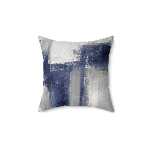 Classic Blue Abstract Pillow