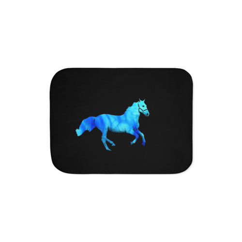 Flaming Horse Sherpa Blanket