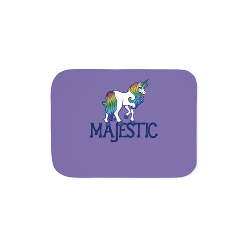 Majestic Rainbow Unicorn Sherpa Blanket