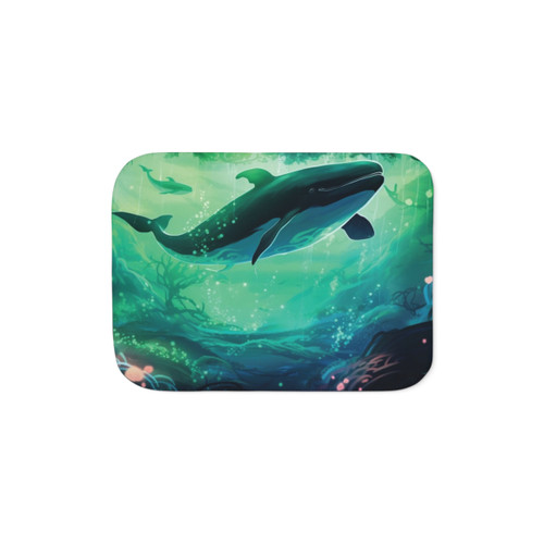 Legendary Animals Whale Sherpa Blanket by BrianM Art