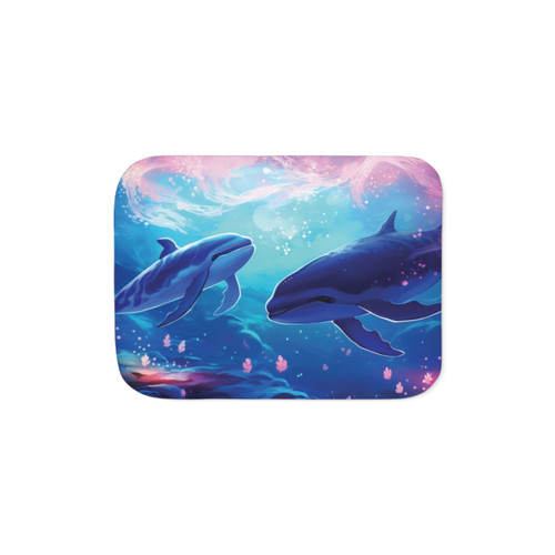 Legendary Animals Whale Sherpa Blanket by BrianM Art