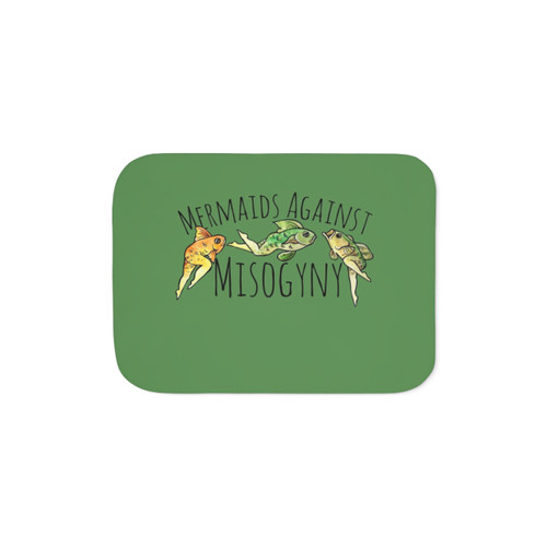 Mermaids Against Misogyny Sherpa Blanket