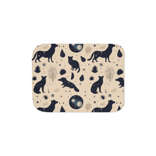 Celestial Animals Sherpa Fleece Blanket