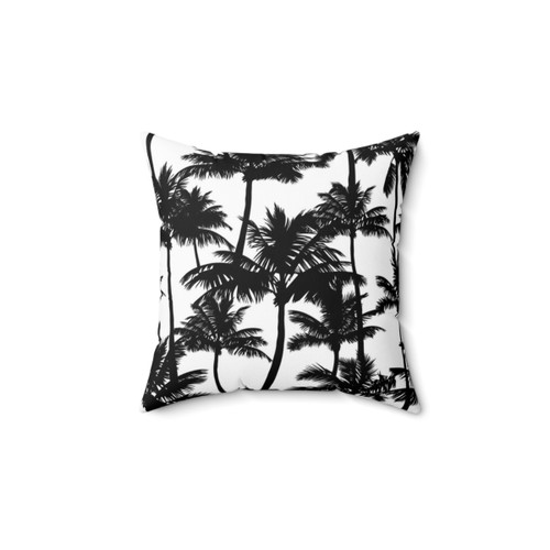 Black Palm Trees Pillow