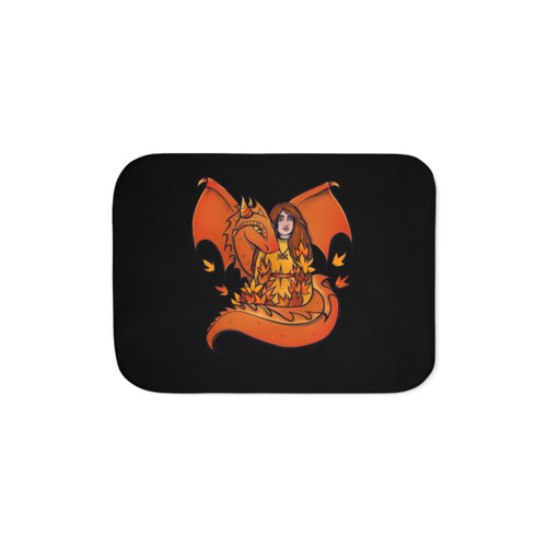 Autumn Dragon Goddess Sherpa Blanket