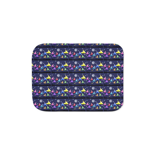 Cute Colorful Unicorn Sherpa Blanket