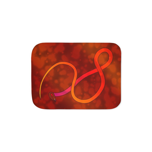 Shade of Finis Vitae Sherpa Blanket with Serpent Design