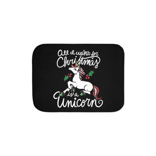 Cozy Unicorn Sherpa Blanket for Christmas