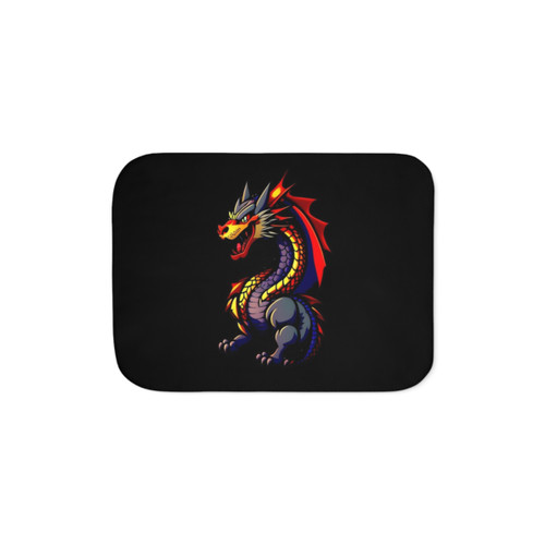 Cool Dragon Sherpa Blanket - Anime Style Manga Gifts for Dragon Lovers