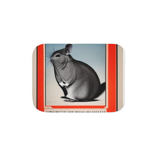 Chinchilla Sherpa Blanket with Cute Political Pop Art Design