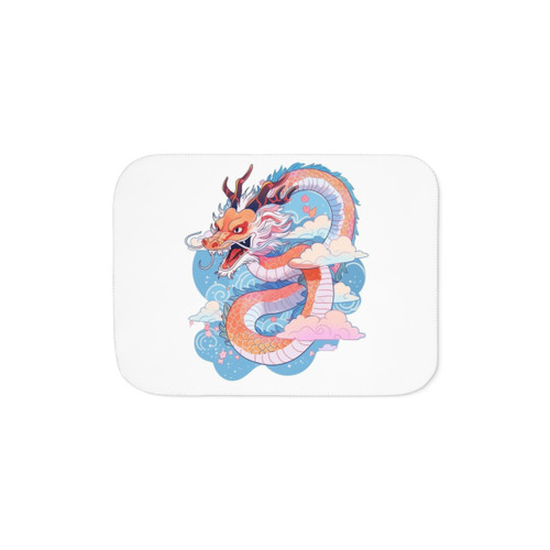 Mystical Japanese Dragon Sherpa Blanket
