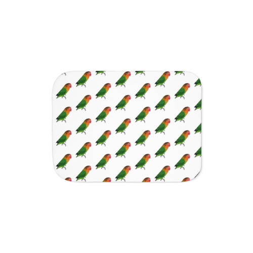 Cozy Lovebird Sherpa Blanket