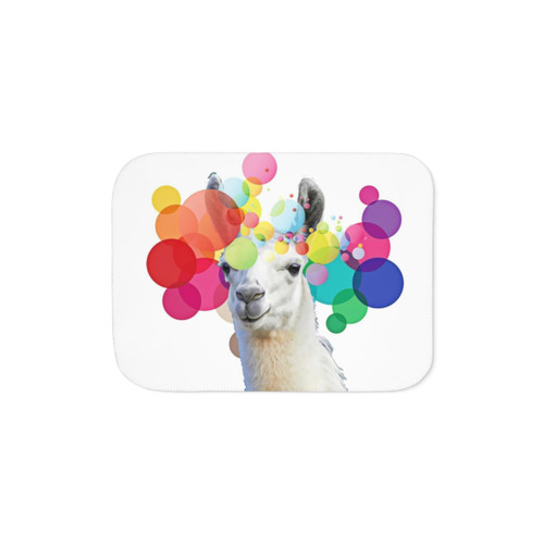 Llama Pop Art Sherpa Blanket