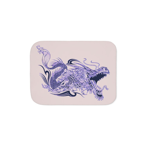 Chinese Dragon Tattoo Sherpa Blanket