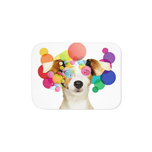 Jack Russell Terrier Pop Art Sherpa Blanket