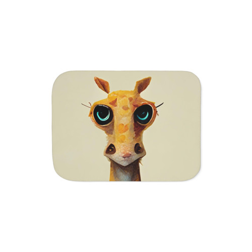 Cute Giraffe Sherpa Blanket