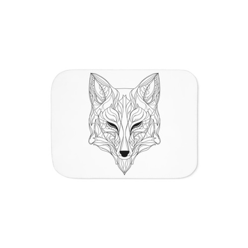 Abstract Fox Essence Sherpa Blanket