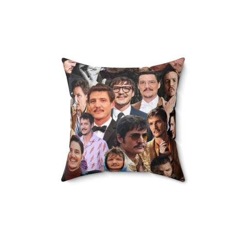 Pedro Pascal Photo Collage Pillow