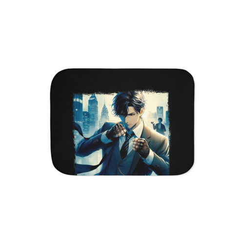 Elegant Sherpa Blanket with Mythical Design