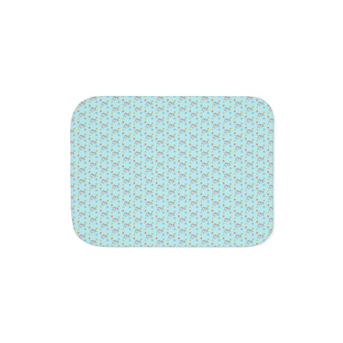 Unicorn Sherpa Blanket with Fairytale Pattern