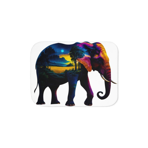 Elephant and Nature Sherpa Blanket