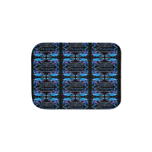 Be a Dragon 6 Sherpa Blanket featuring a cute blue dragon