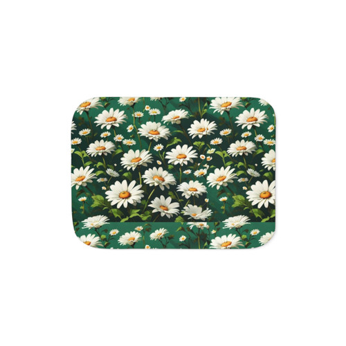 Cozy floral pattern sherpa blanket