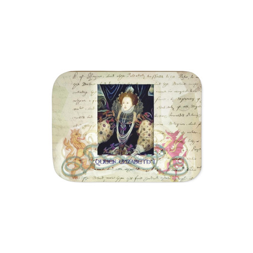 Vintage Style Sherpa Blanket featuring Queen Elizabeth I of England