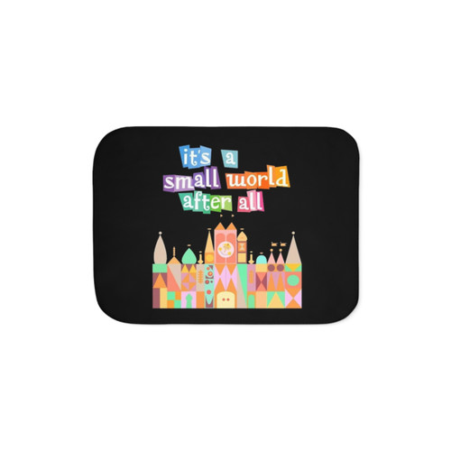 Sherpa Throw Blanket with It's a Small World After All Design