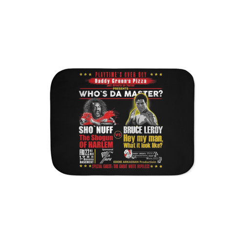 Sherpa Throw Blanket featuring characters from the 80s cult classic movie 'The Last Dragon'