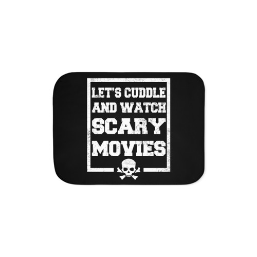 Horror Fan Sherpa Blanket for Cozy Scary Movie Nights