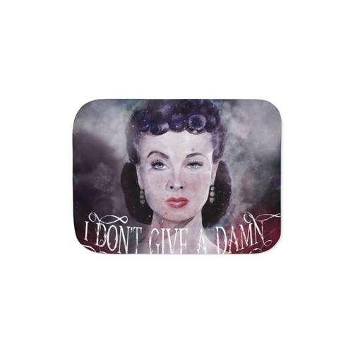 Scarlett O'Hara Watercolor Sherpa Blanket - Gone With The Wind Quote