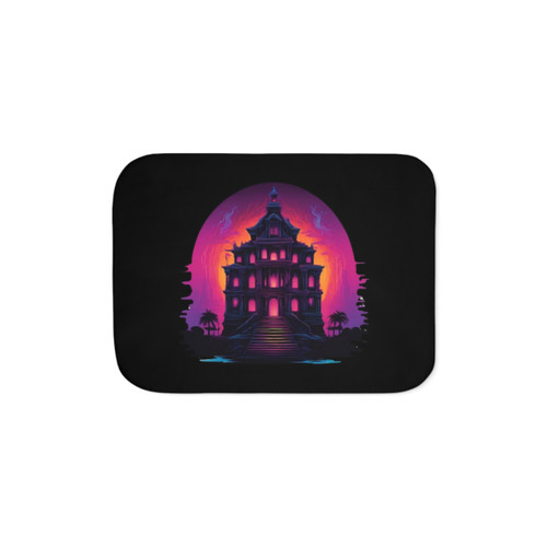 Surrealism Dark Fantasy Sherpa Blanket for Horror Fans