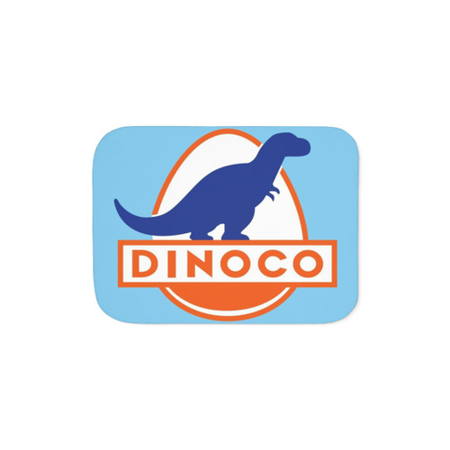 Dinoco Blue Sherpa Blanket